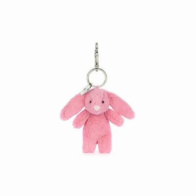 Jellycat Bashful Bunny Pink Bag Charm Australia | 641925CMJ